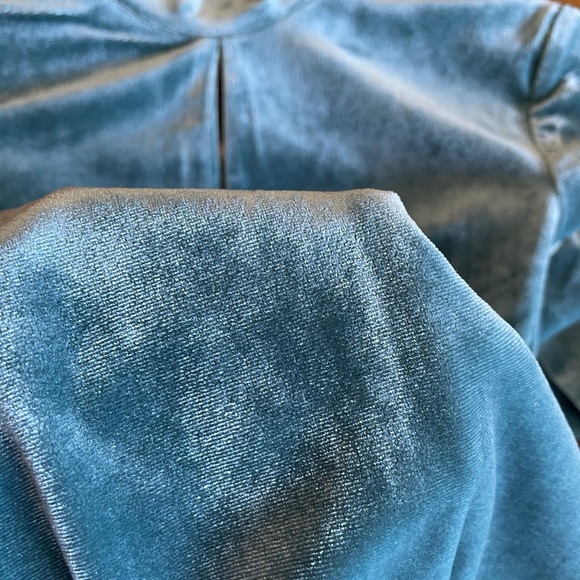 H&M teal velour onesie / leotard XS - Picture 5 of 7